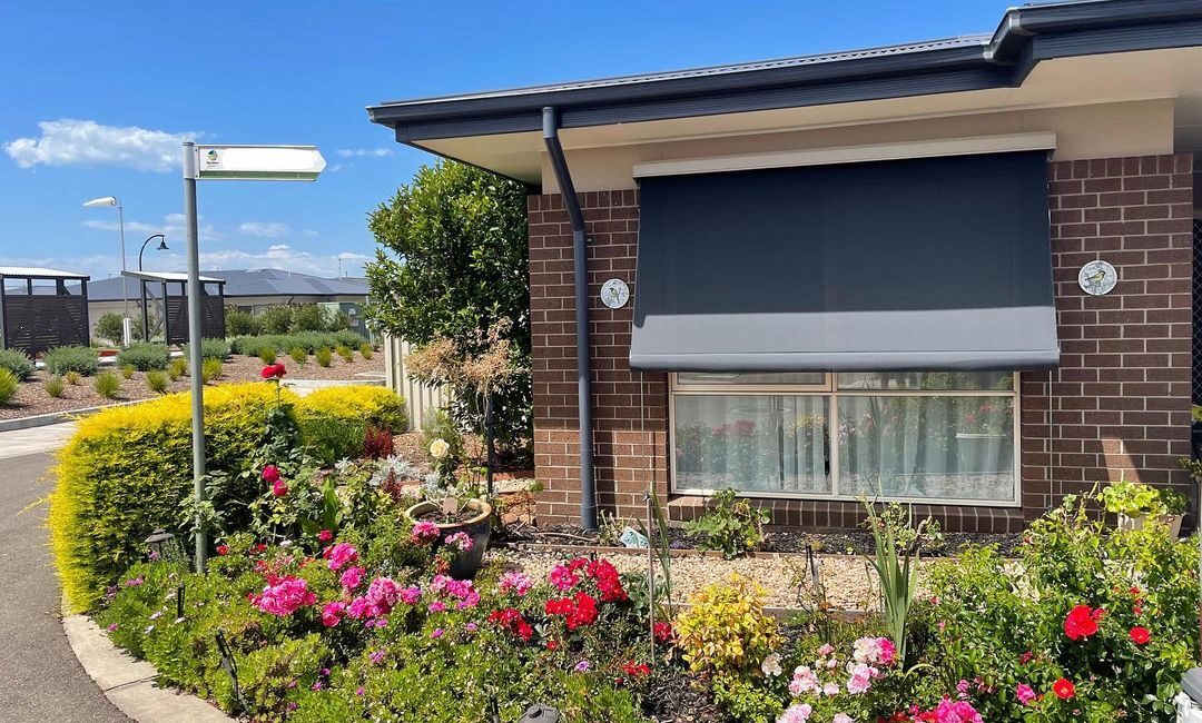 A mesh awning installed at a home in Geelong.
